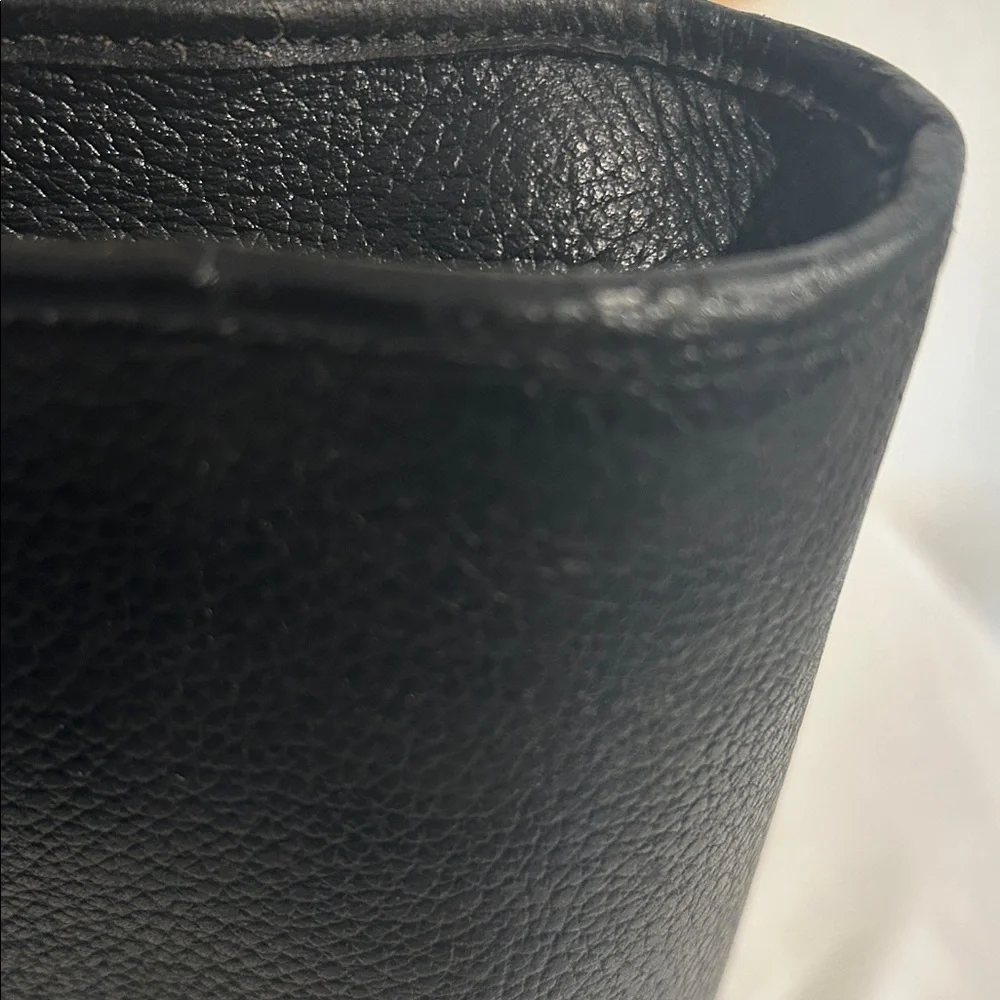 Burberry Black Textured Leather Bag Authentic